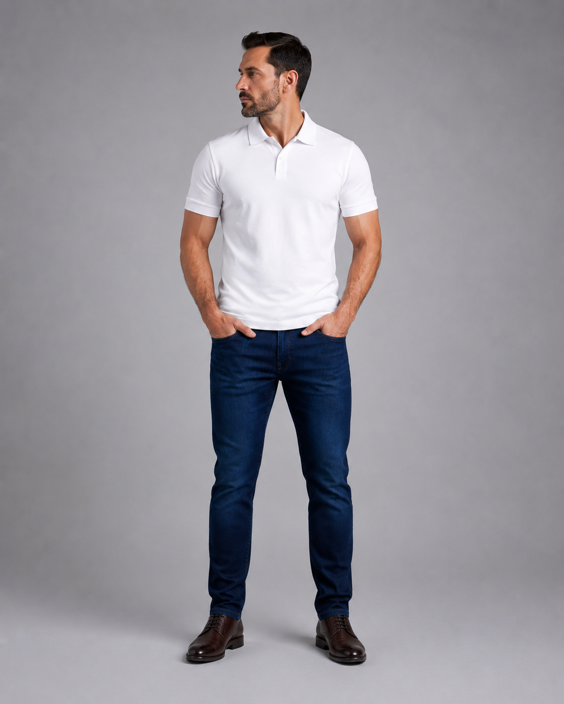 Calça Jeans corpo inteiro frente