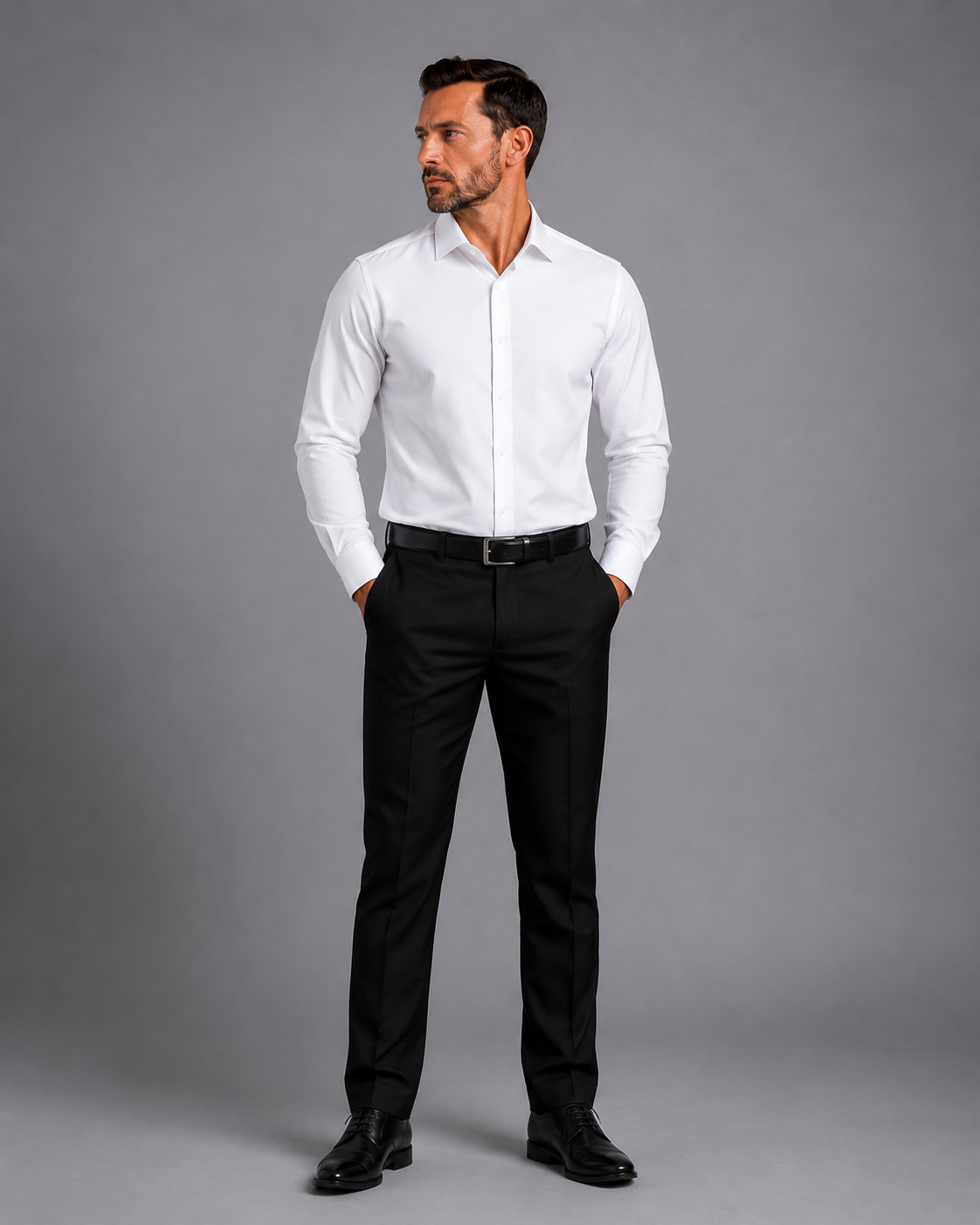 Calça social corpo inteiro frente