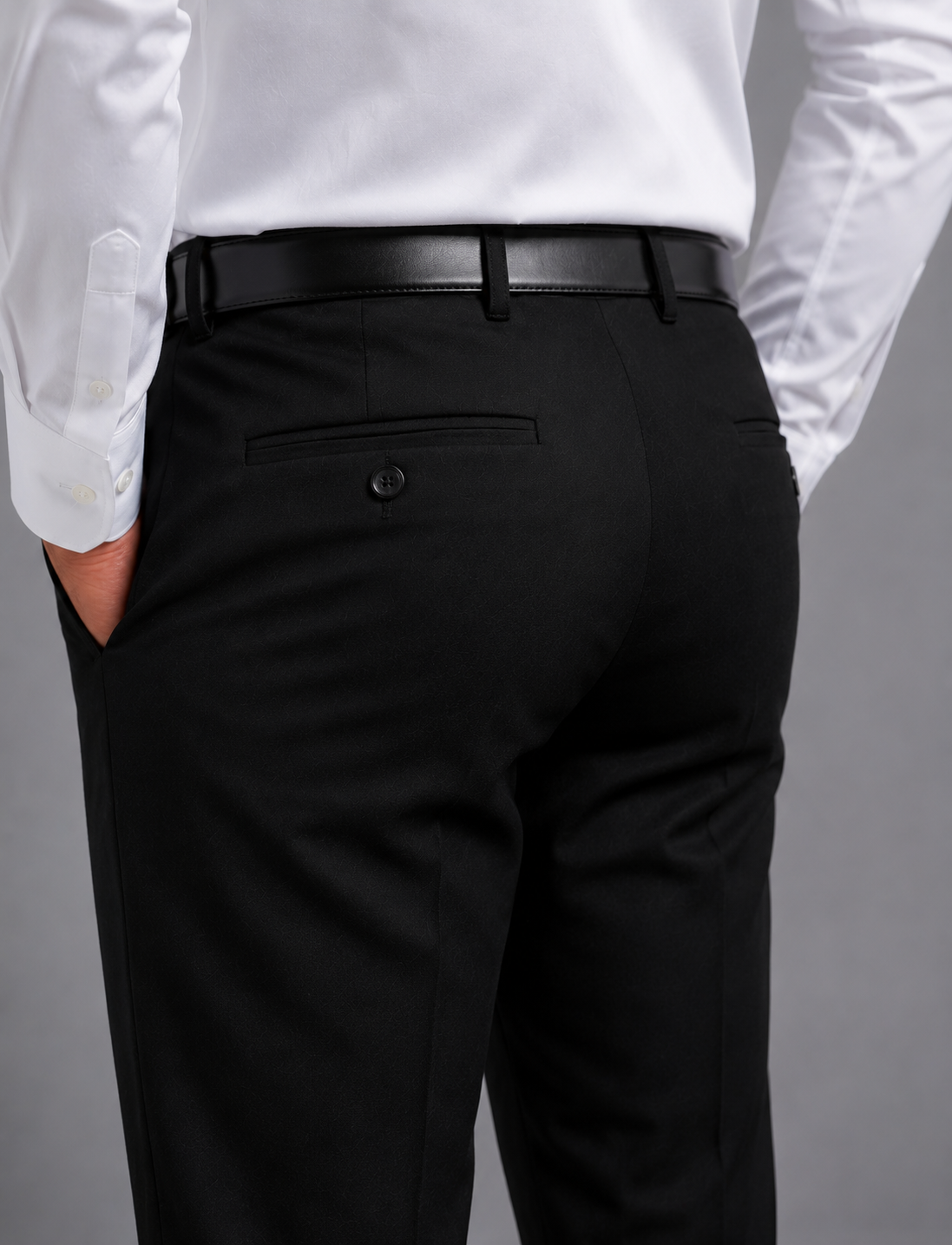 Calça social detalhe costas